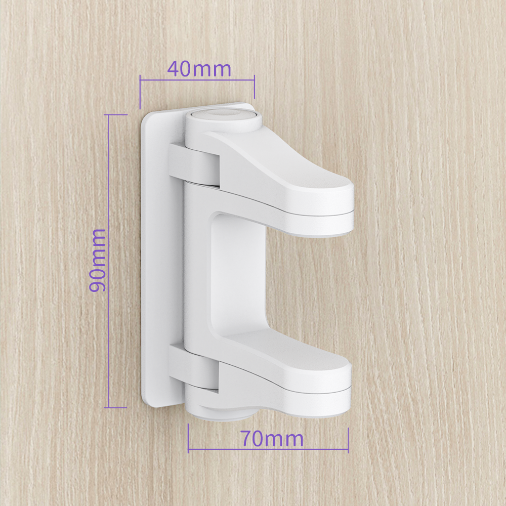 Yunkey Child Proof Door Lever Lock (2 Pack) - Baby Proofing Door Handle Lock, Keeps Babies & Cats from Opening Doors, 3M Adhesive, No Drilling Needed